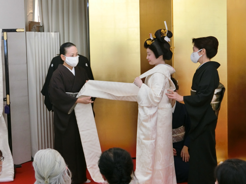 花嫁の着付け（帯結び１）