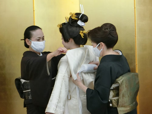 花嫁の着付け3（帯結び２）