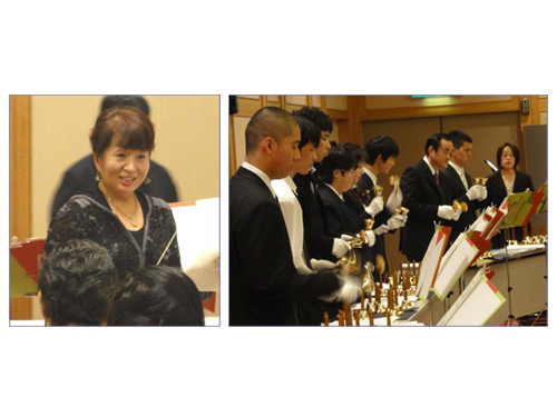 平本和子さん(左)、ベルの会のみなさん(右)